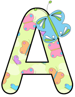 Abecedario con Mariposas. Alphabet with Butterflies.