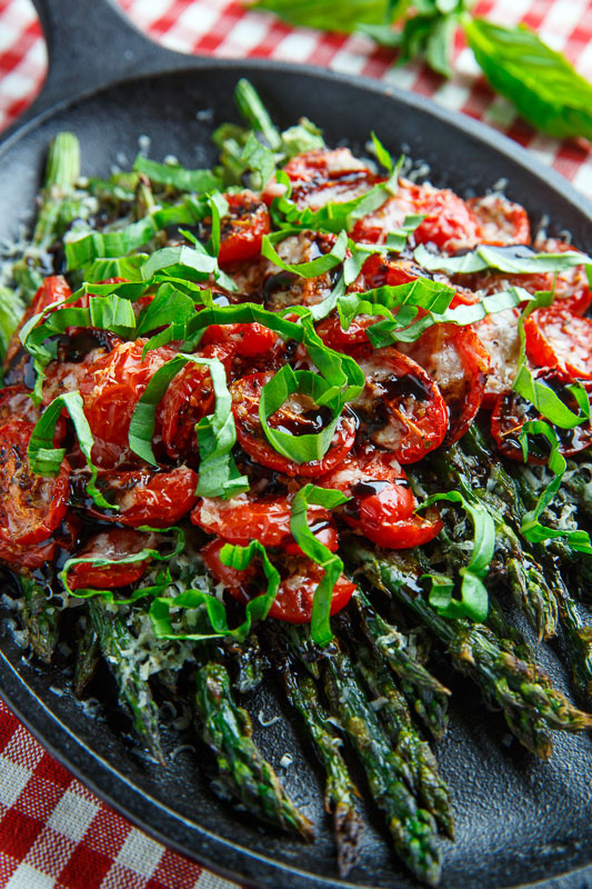 Balsamic Parmesan Roasted Asparagus and Tomatoes Balsamic Parmesan Roasted Asparagus and Tomatoes