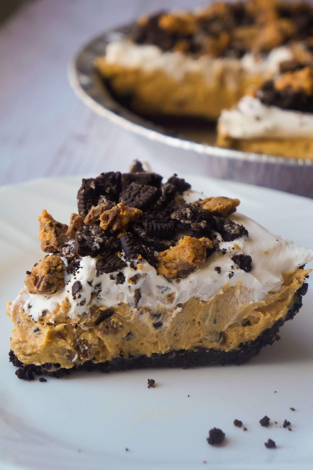 No Bake Oreo Peanut Butter Cup Cheesecake Recipe Delicious Food 