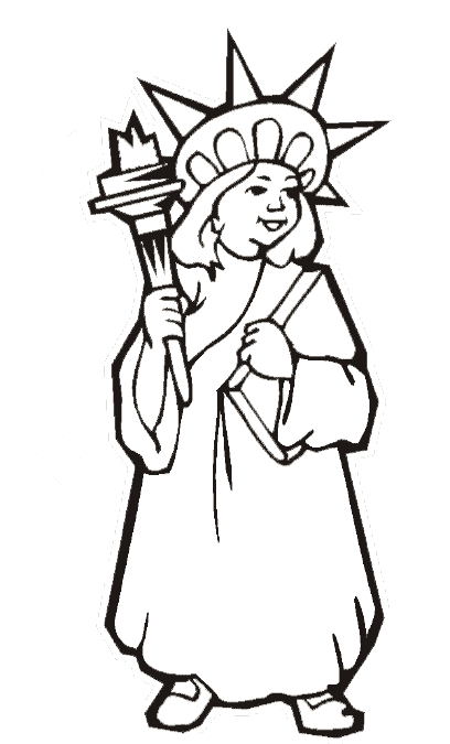 lady liberty coloring pages for kids - photo #36