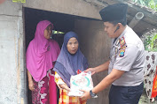 Kapolsek Beringin Jalin Silaturahmi dan Berikan bantuan Sembako Kepada warganya Yang Kurang Mampu.
