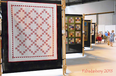 Red and White Pinwheel Quilt - NEC Festival of Quilts 2013