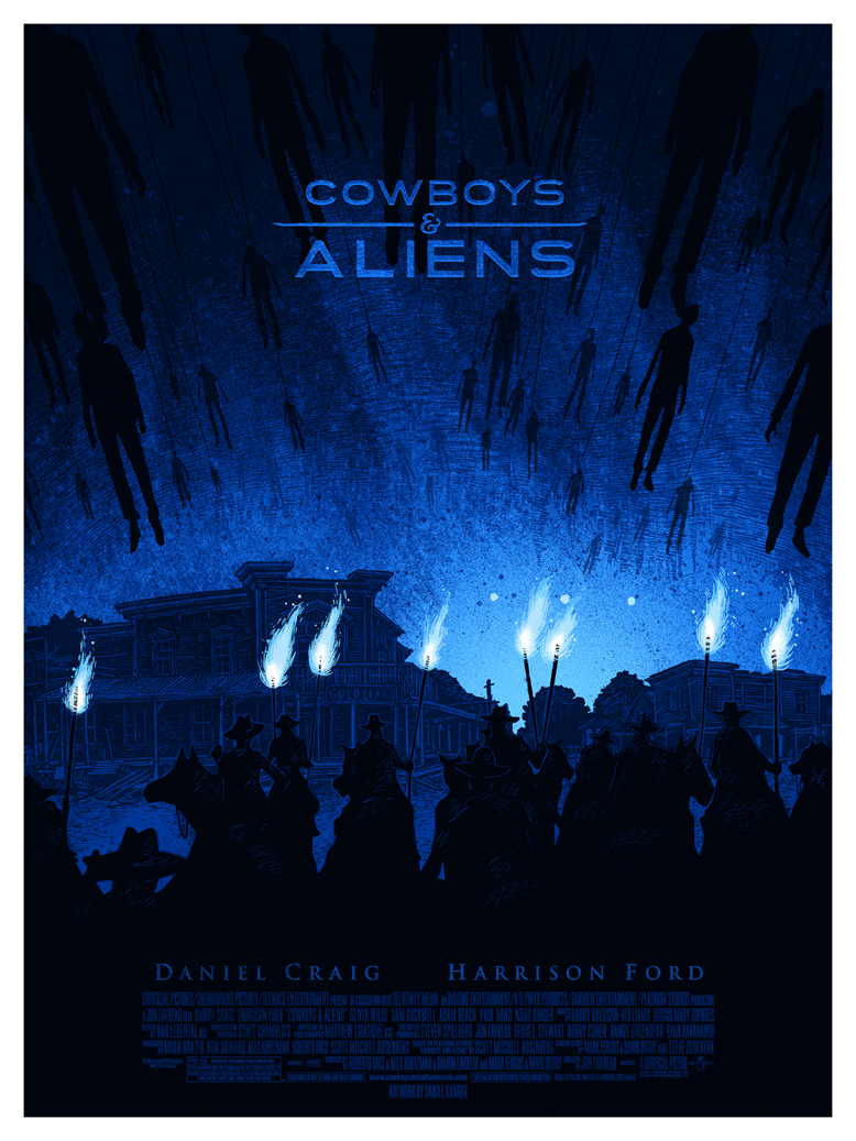 Flyer Goodness: Cowboys & Aliens Movie Poster Print by Daniel Danger