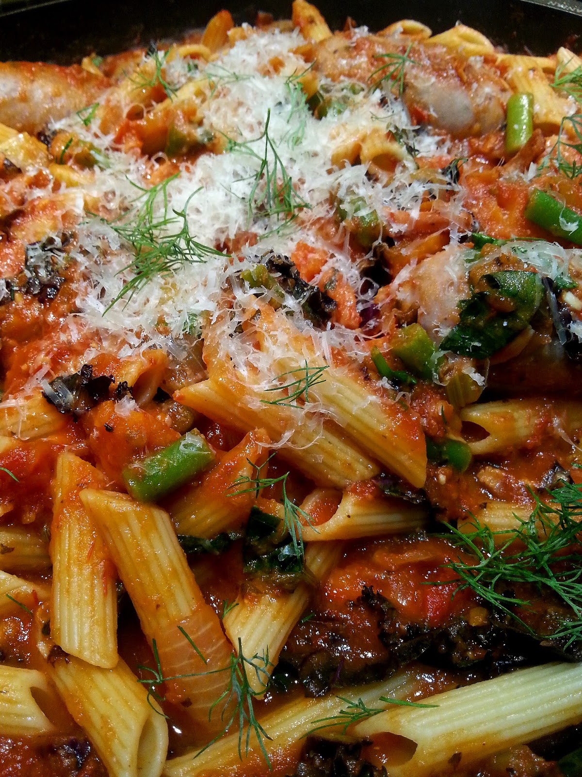 Feed your Inner Cook Pork and Fennel Sausages with Tomato Pasta