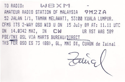 9m2za_b Sejarah Radio Amatur Di Malaysia Melalui Kad QSL
