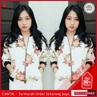 FNC110J44 Jacket Bomber Arissa Bunga Wanita Flo Babyterri Serba 40 Ribuan