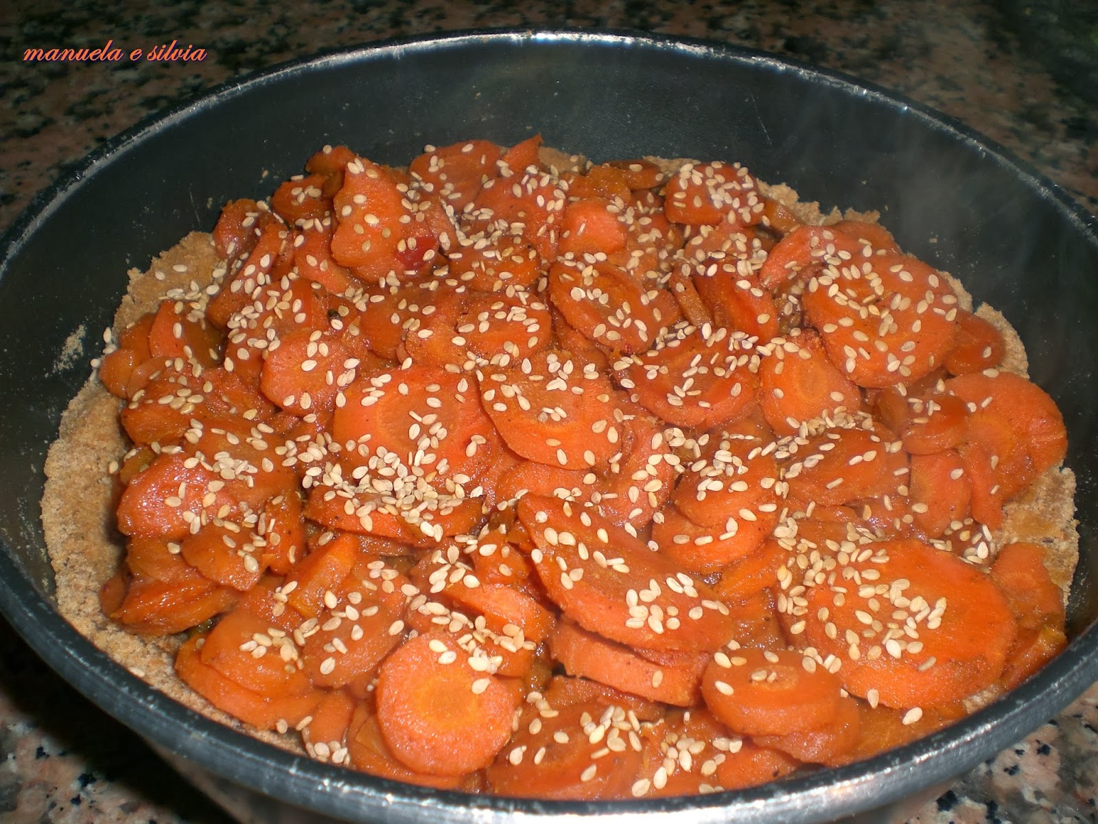 crostata friabile alle carote speziate