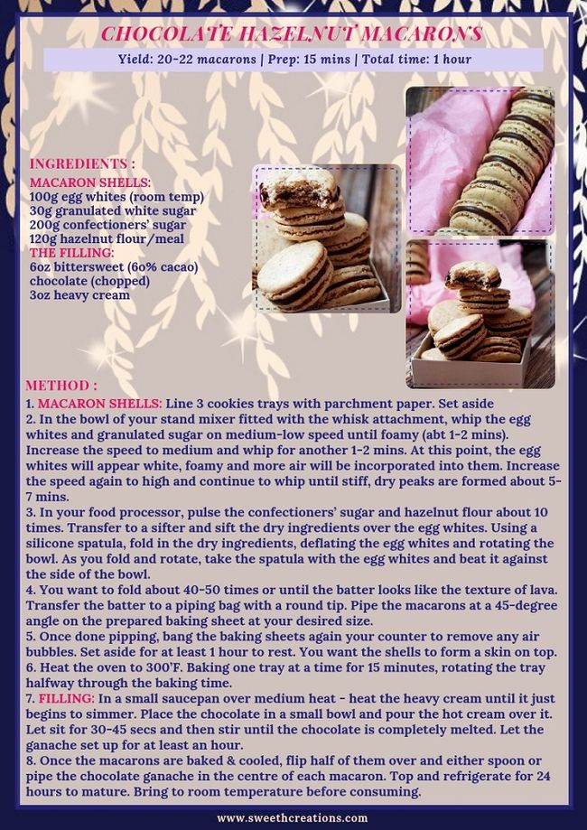 SHC’s 10 FANCY MACARONS YOU ABSOLUTELY CAN & SHOULD BAKE CHOCOLATE HAZELNUT MACARONS RECIPE