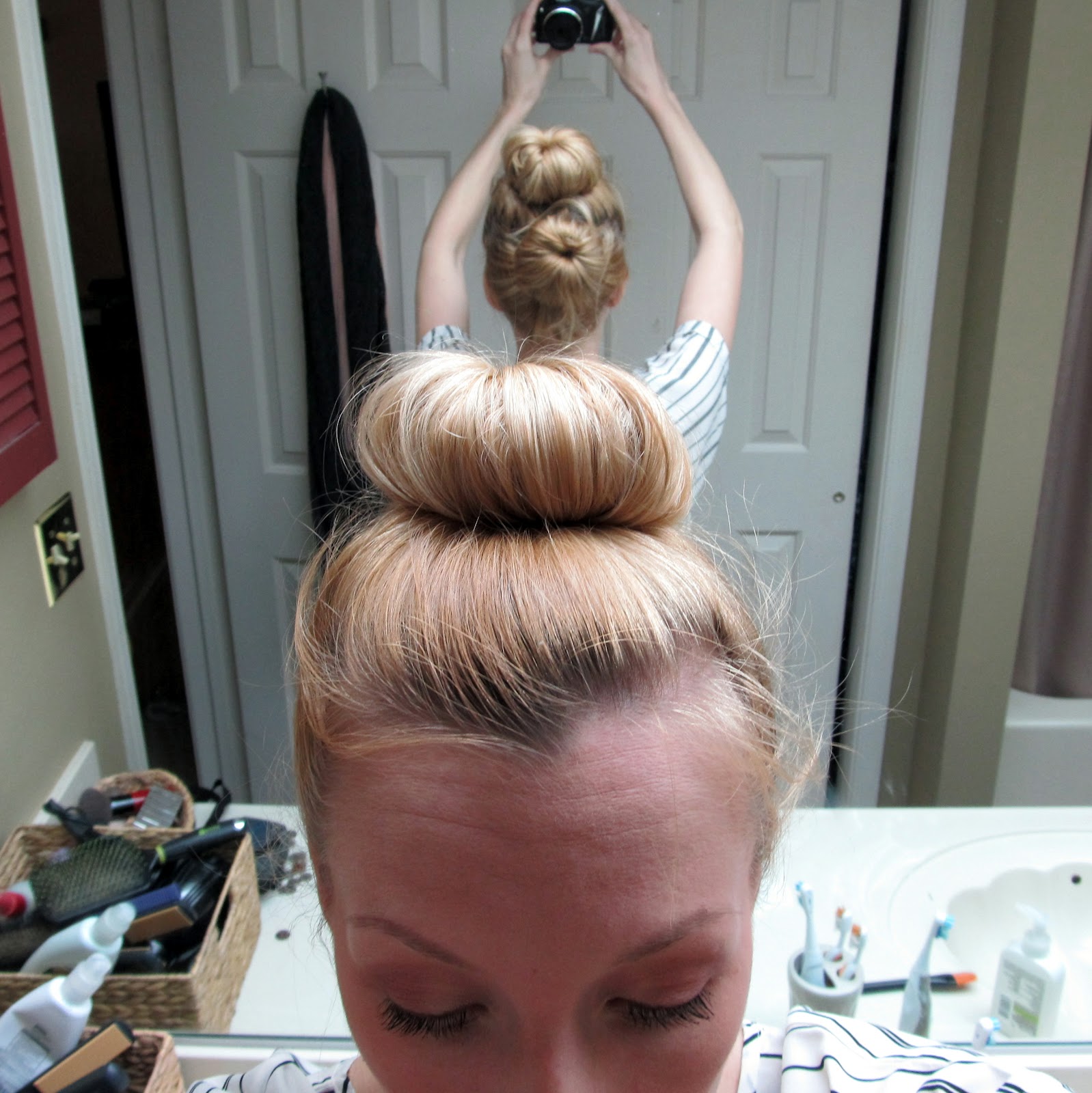 Bit Of Blue Sky Pinterest Review Trying Out Sock Bun Curls 