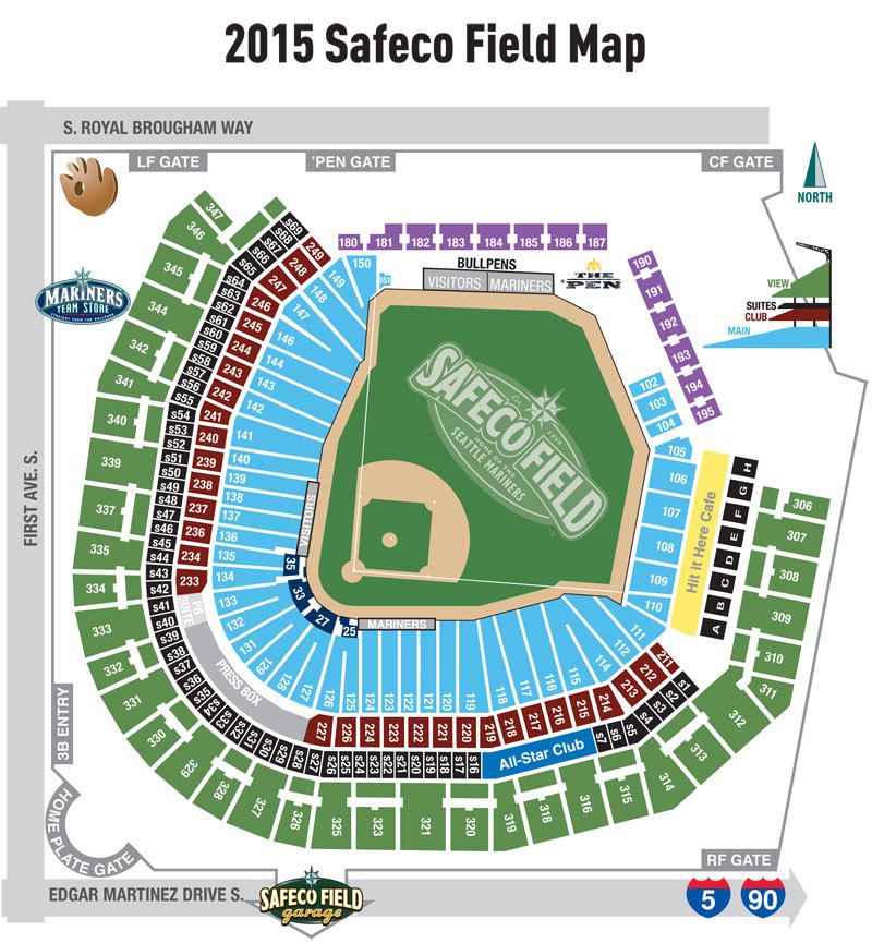 safeco field seating chart seattle safeco field seating chart