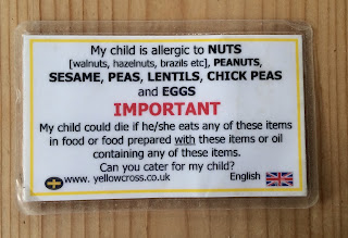 yellowcross.co.uk allergy card