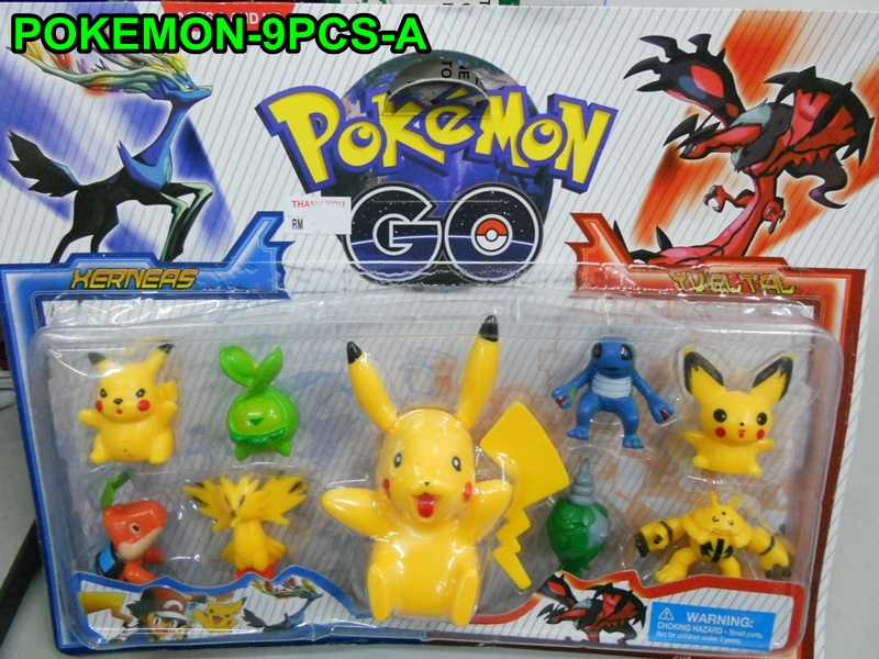 BongBongIdea POKEMON PLASTIC DISPLAY FIGURINES TOY 6 AND 9 PCS SET