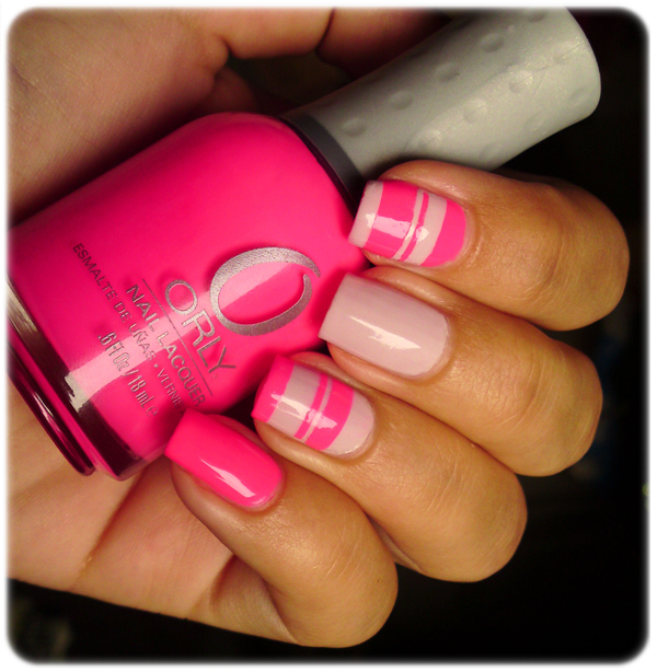 Ivana Thinks Pink: Step by Step: Color Blocking Manicure