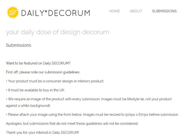 Daily Decorum - A Leg Up For Designers