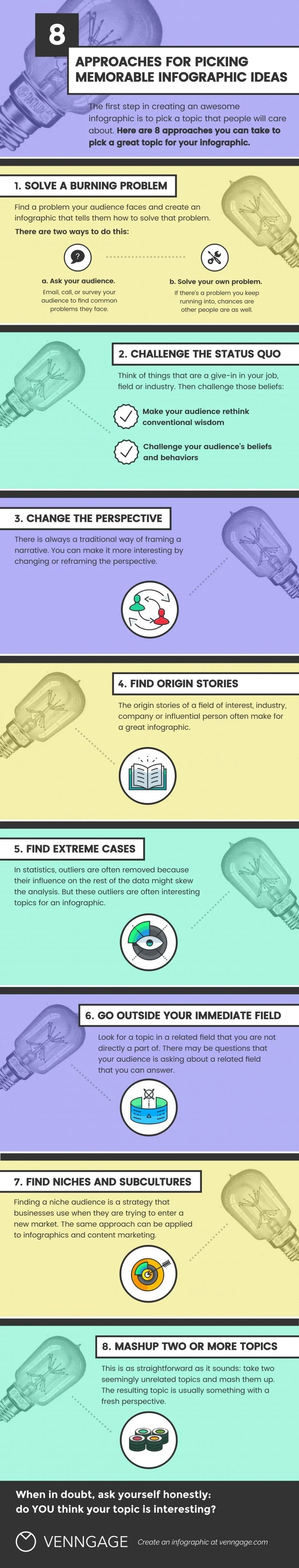 8 Approaches For Picking Memorable Infographic Ideas - #Infographic