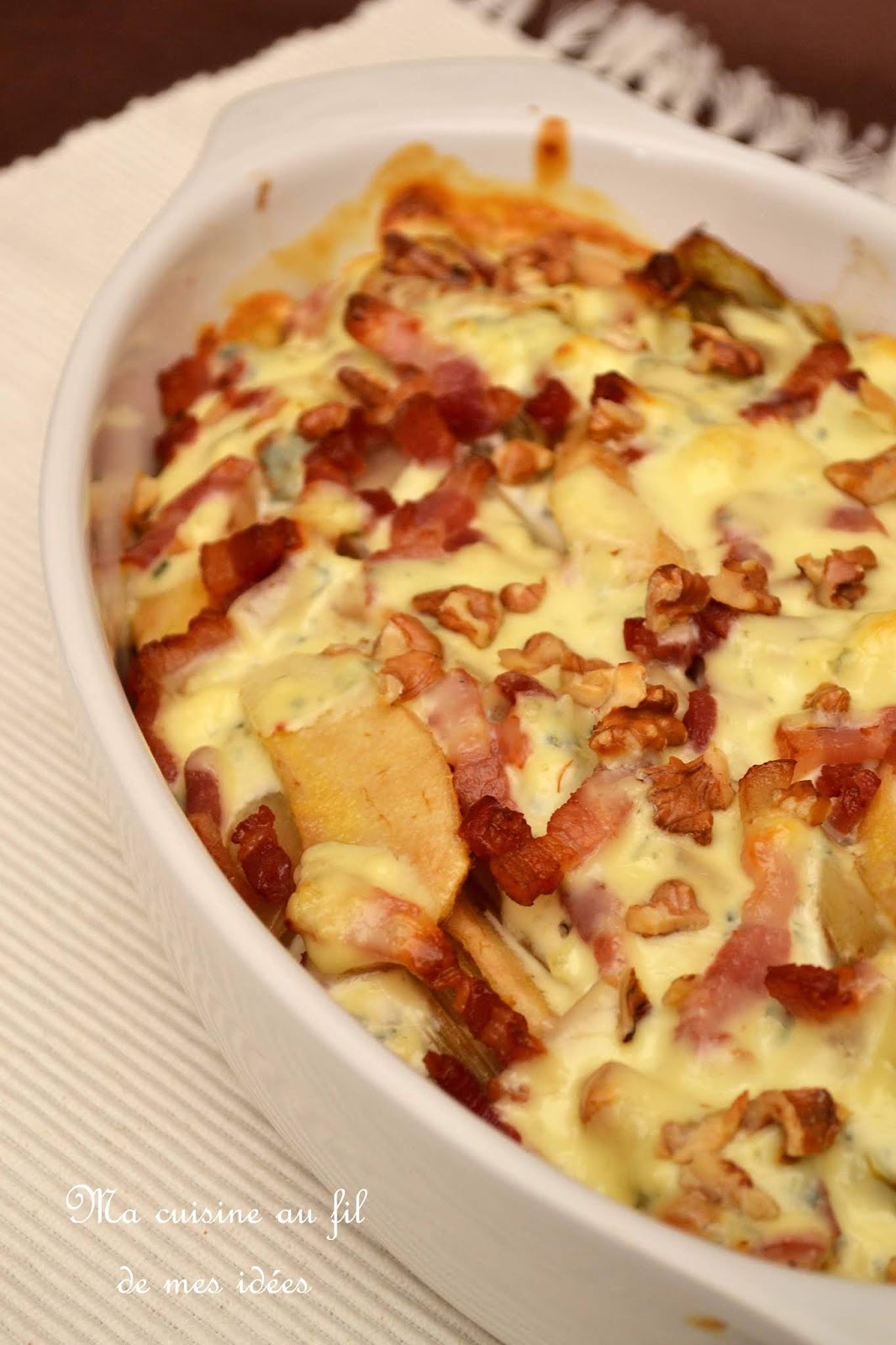 Ma cuisine au fil de mes idées... Gratin de chicons braisés aux poires