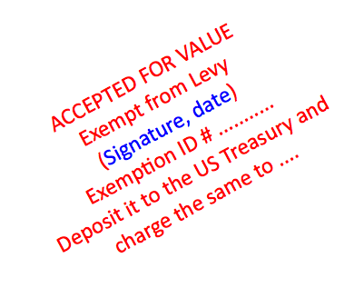  "Accepted for Value Exempt from Levy" by Reallucky1/Ginger Snyder   8/28/17 Unnamed
