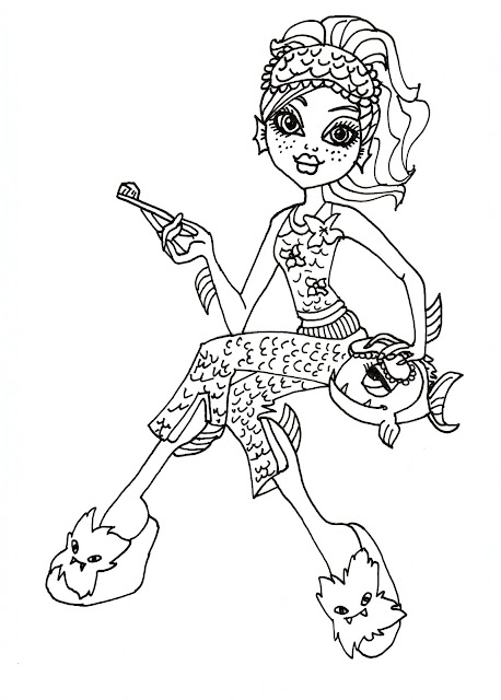 All About Monster High Dolls: Lagoona Blue Free Printable Coloring Pages