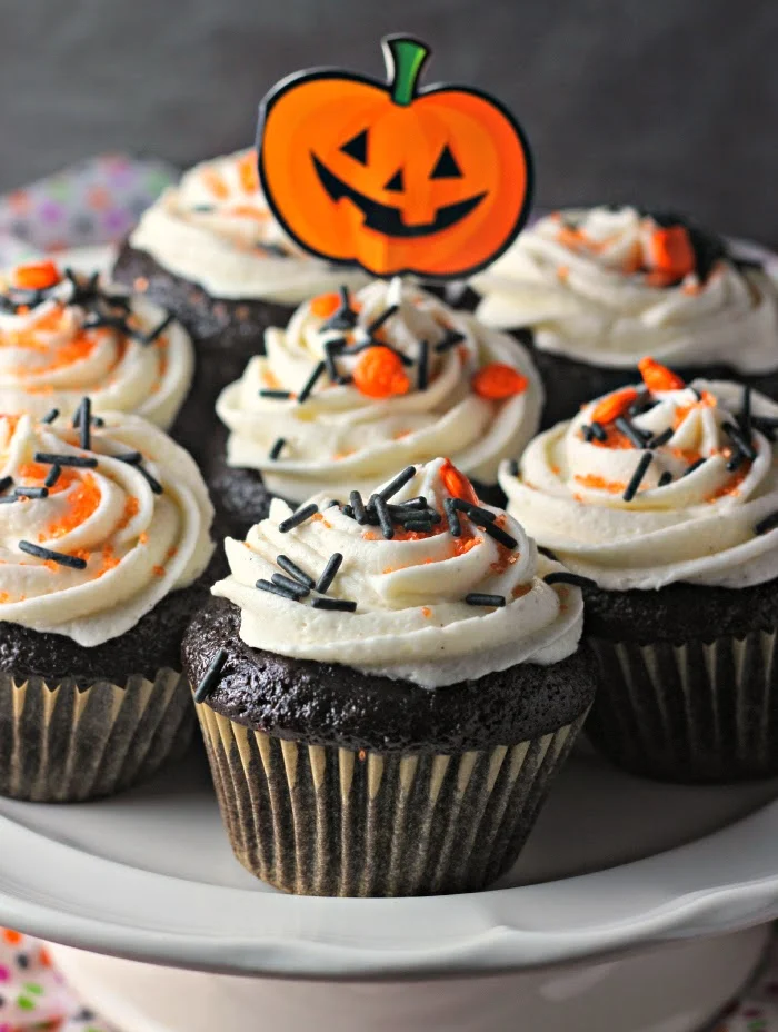 Black Magic Cupcakes with Vanilla Bean Buttercream Icing