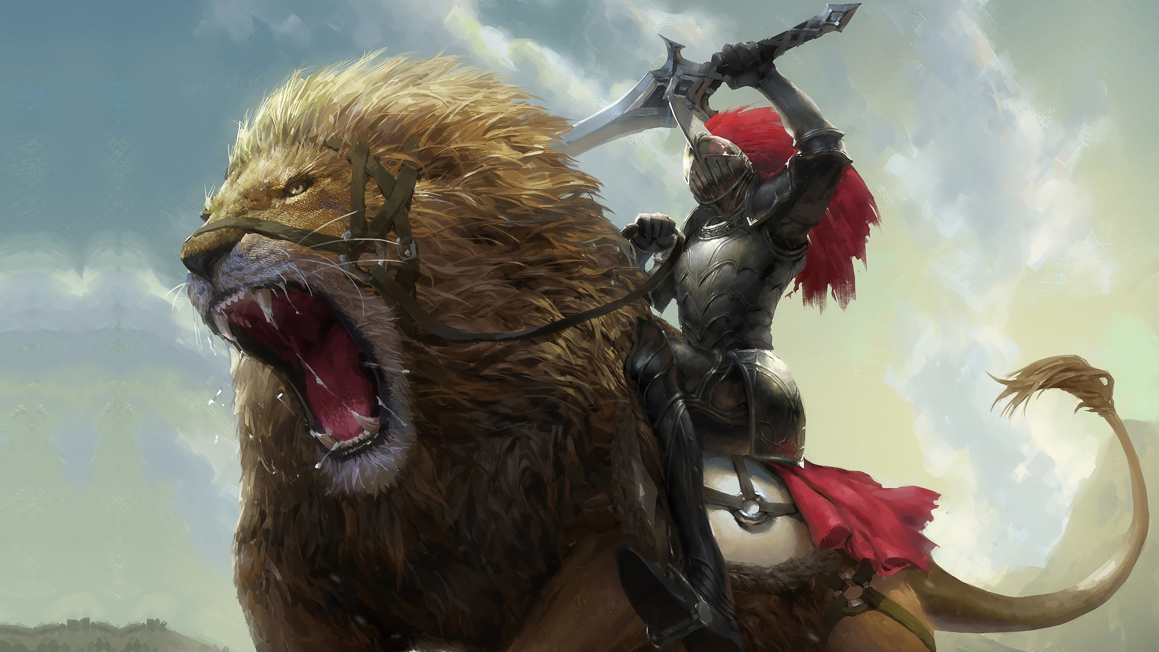 Lion Roar Knight Fantasy 4K. 