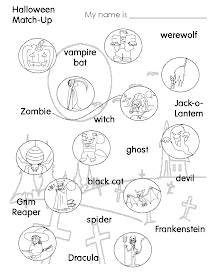 HALLOWEEN COLORINGS: HALLOWEEN ACTIVITY SHEET