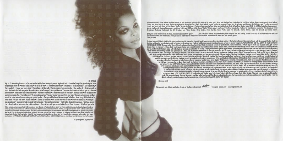 Encarte Jackson The Velvet Rope Encartes Pop Encarte Jackson The Velvet Rope Encartes Pop