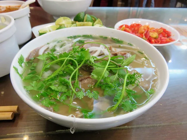 Pho served in Hanoi Vietnam