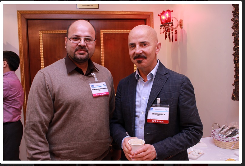 Dr M Khawar Nazir with Dr Giovanni Botti
