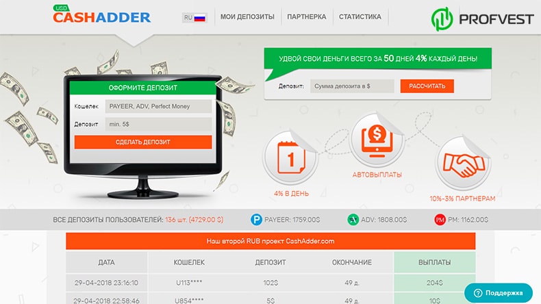 Cashadder: обзор и отзывы о cashadder.io (HYIP платит) Cashadder обзор и отзывы HYIP-проекта