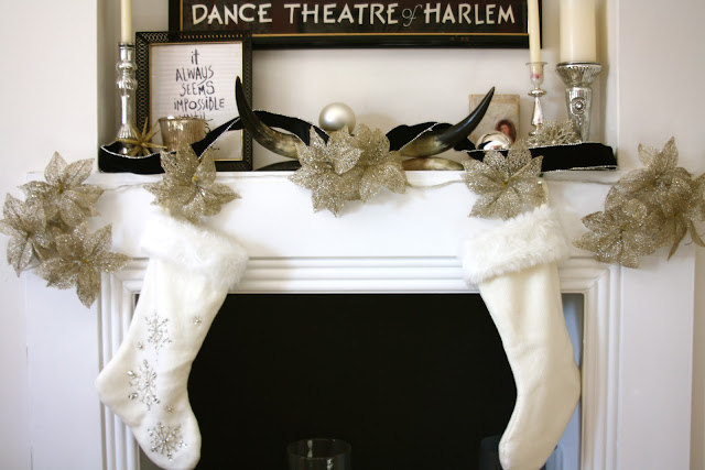 gold, silver and ivory christmas mantle- rebuild health and home