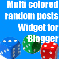 Multi colored random posts Widget for Blogger