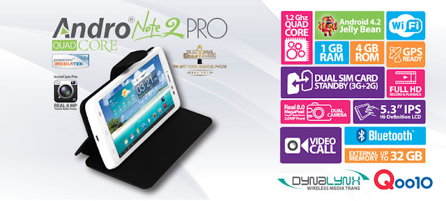 Pixcom Andro Note 2 Pro, Phablet Android Quad Core Dual SIM HSDPA