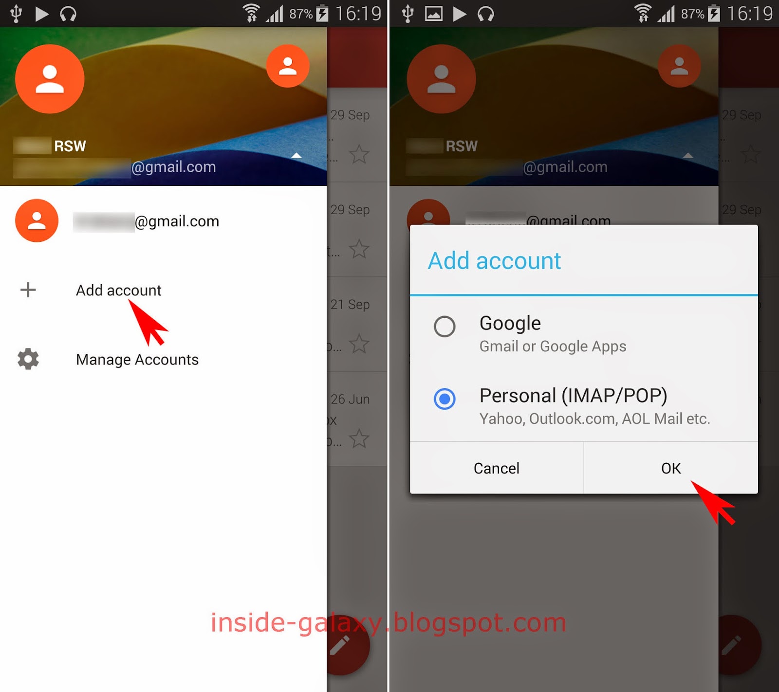 add gmail to galaxy watch