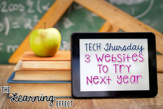 3 Websites to Try Next Year | a blog post from The Learning Effect books and a tablet
