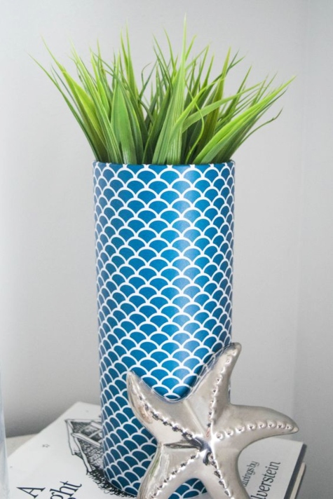 Wrapping Paper DIY Decorated Vase