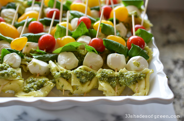 33 Shades of Green: Weekend Kitchen: Tortellini, Pesto, & Mozzarella ...