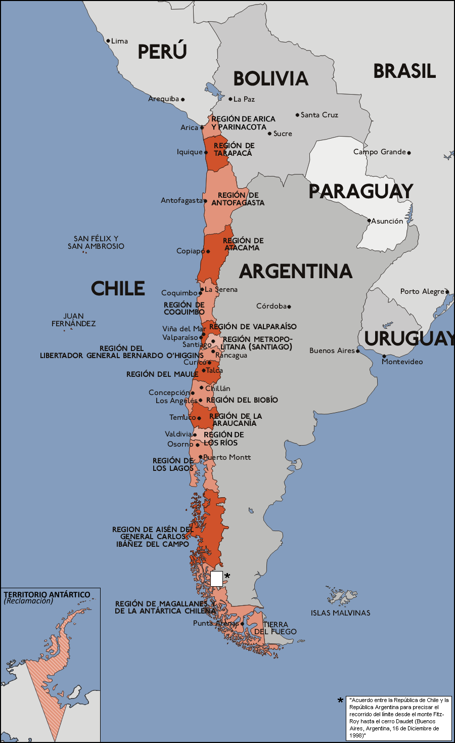 Chile Mapa Cidades Chile Mapa Cidades
