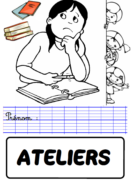 Pages De Garde Petits Cahiers Eleves A l'encre violette: PAGES DE GARDE ELEVES