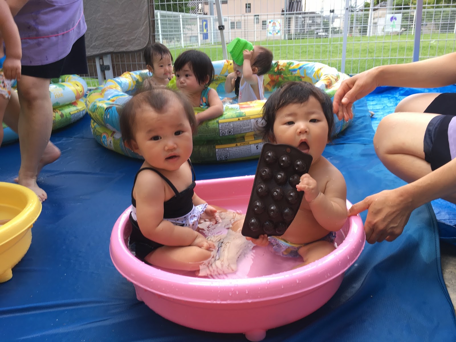 奈良県保育園 香芝市保育園 旭ケ丘せいか保育園 きらきらblog プール遊びをしたよ チェリー組