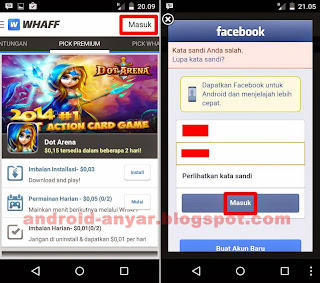 Cara daftar, log-in, sign-in, masuk ke WHAFF