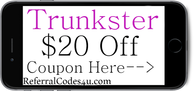 $20 off Trunkster Discount Coupon Code 2023-2024 Jan, Feb, March, April, May, June