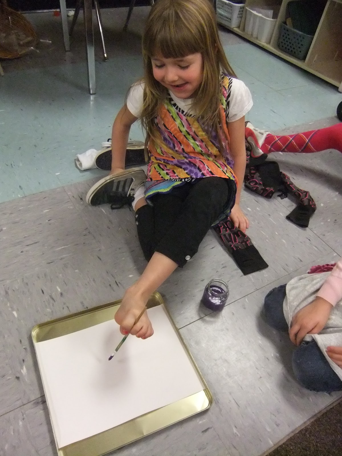 Joyful Learning in the Early Years Mouth and Foot Painting