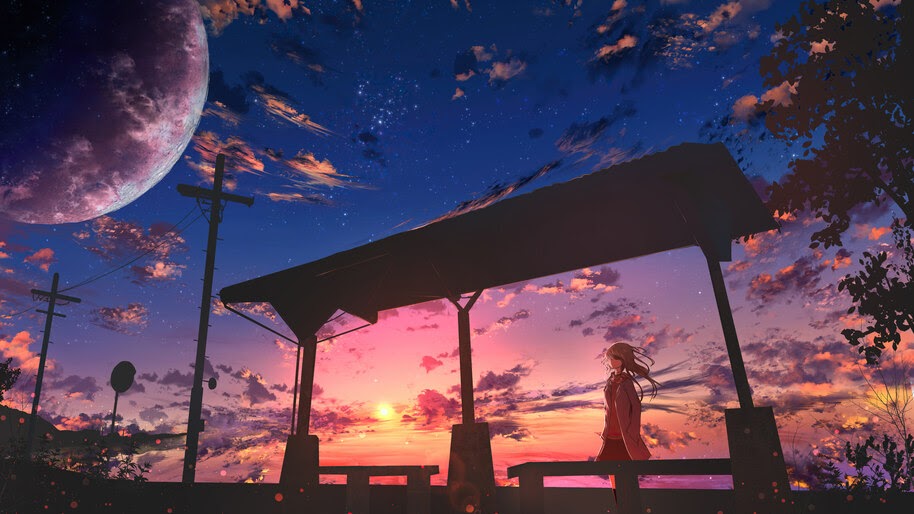 Anime, Scenery, Sunset, 4K, #4.2454 Wallpaper