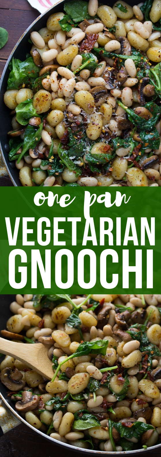 One Pan Gnocchi with Sundried Tomatoes and White Beans #vegetarian #onepot One Pan Gnocchi with Sundried Tomatoes and White Beans #vegetarian #onepot
