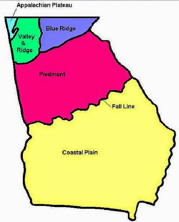 Georgia Regions Map Printable