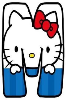 Abecedario de Hello Kitty. Hello Kitty Alphabet.