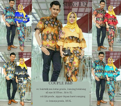 Batik Pasangan SBRG132 Couple Gamis Kebaya Modern Batik Pasangan SBRG132 Couple Gamis Kebaya Modern
