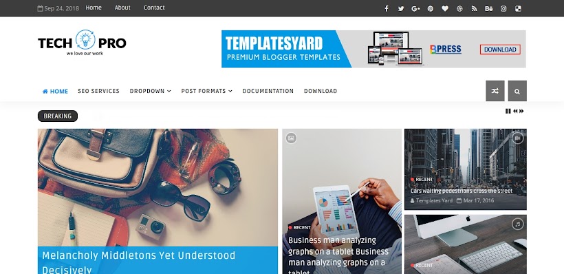 Tech Pro Free Blogger Template