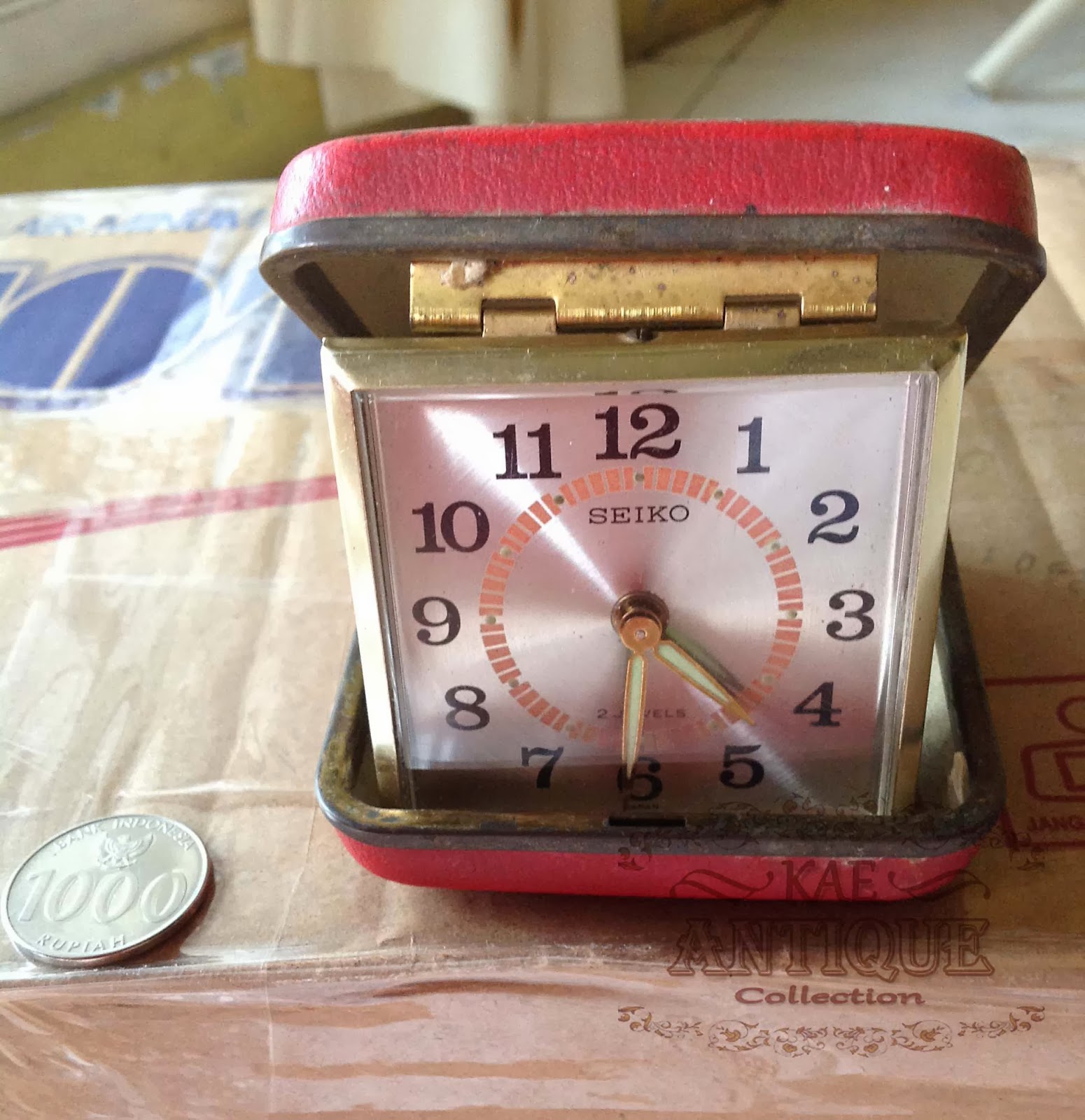 Kae Antique Collection Antique Seiko Travel Alarm Clock (2 Jewels)