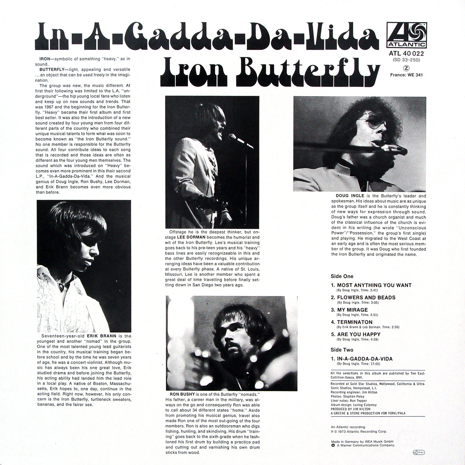 Cd collection in a gadda da vida